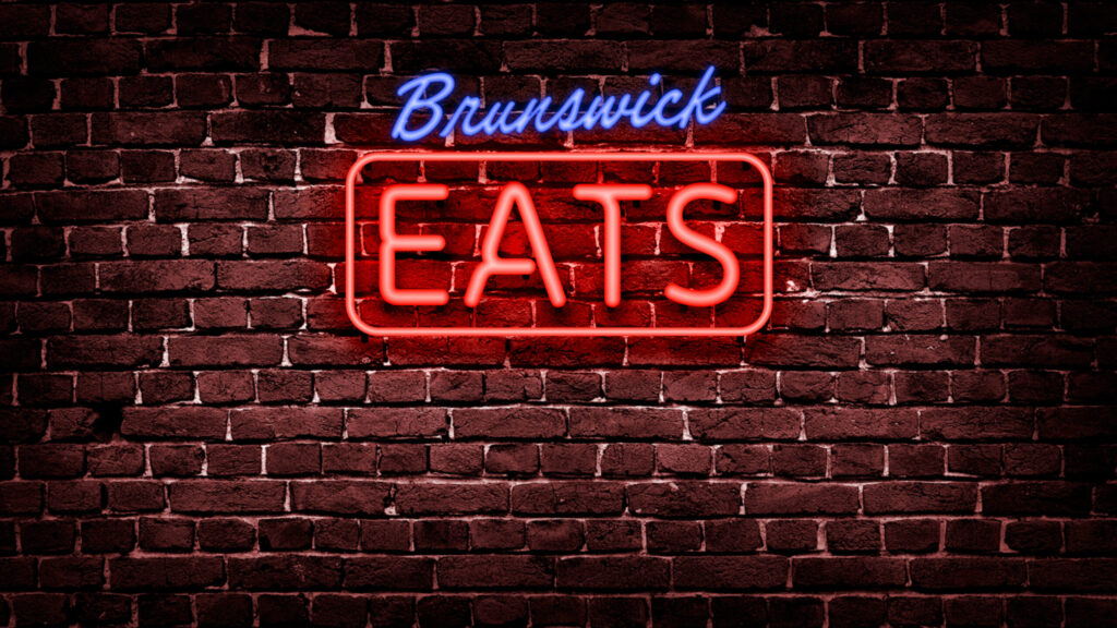 Brunswick Eats on a Brick Wall